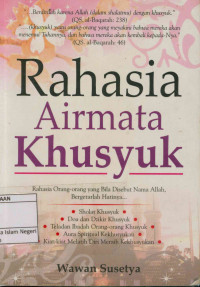 Image of Rahasia air mata khusyuk
