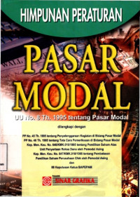 Image of Himpunan Peraturan pasar Modal : UU.no.8 Th.1995 tentang Pasar modal