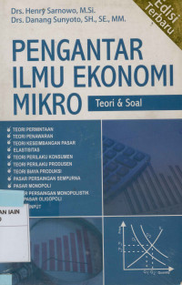 Image of Pengantar ilmu ekonomi mikro : Teori & soal