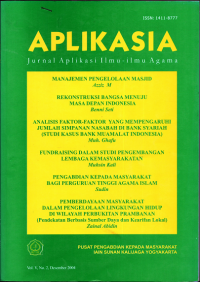 Image of APLIKASIA : Jurnal Aplikasi Ilmu - Ilmu Agama