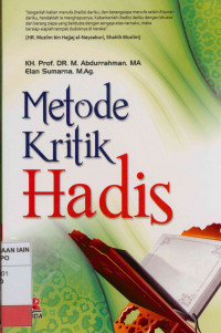 Image of Metode Kritik Hadis