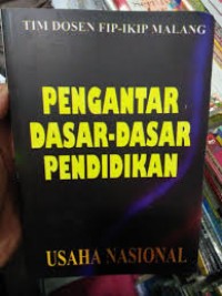 Image of Pengantar dasar dasar pendidikan