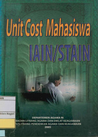 Image of Unit cost mahasiswa IAIN/STAIN
