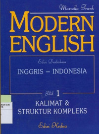 Image of Modern english Edisi dwibahasa Inggris - Indonesia Jilid 1 kalimat & struktur kompleks